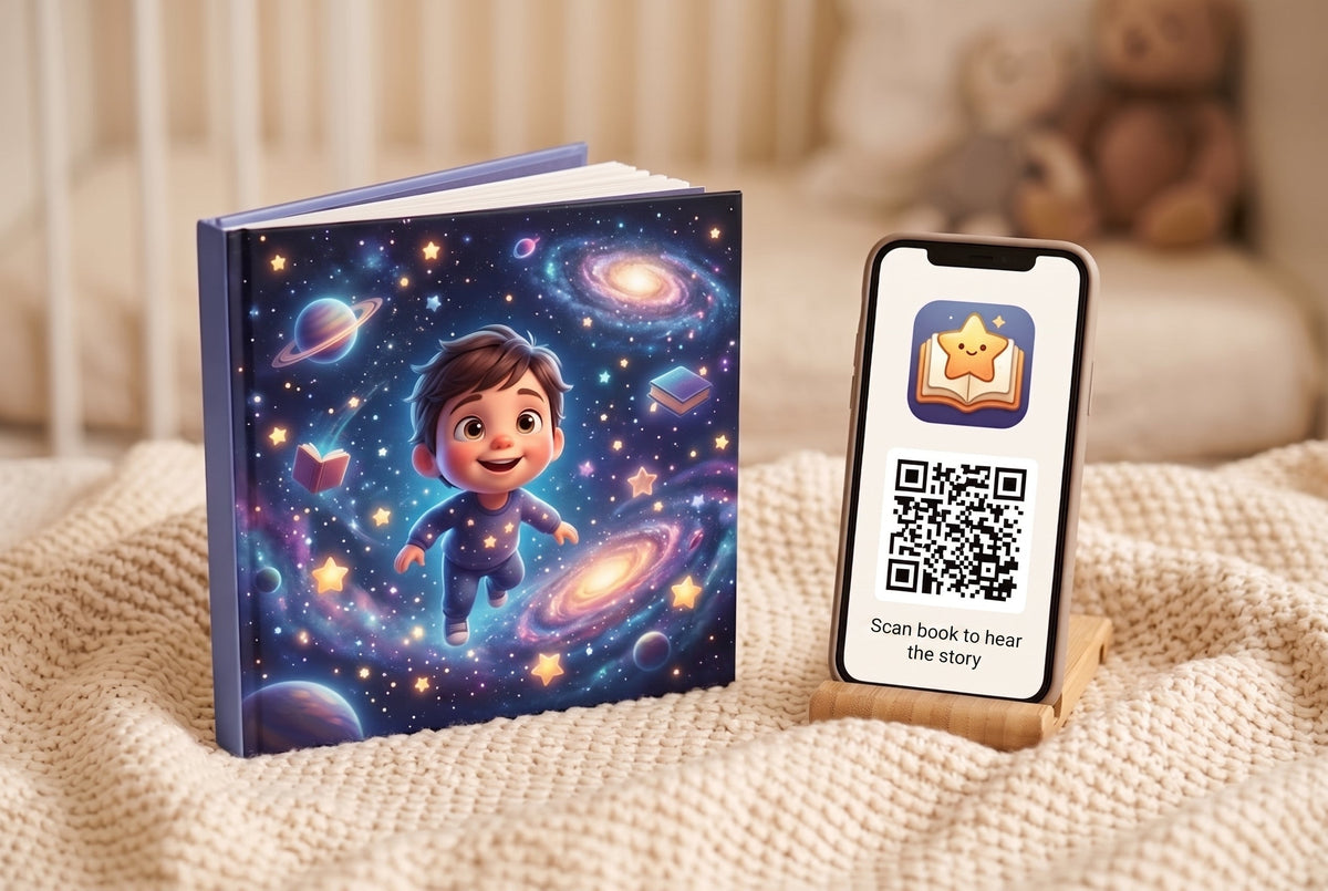 Scan the book's QR code to hear the story on your phone